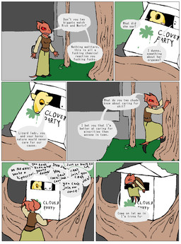 anthro climbing clothing clubhouse female female_anthro group male male_anthro orange_sclera plant profanity pupils red_body red_sclera tail text tree trio skeletronic bethesda_game_studios microsoft nickelodeon oblivion prequel_adventure spongebob_squarepants the_elder_scrolls xbox_game_studios carl_(skeletronic) jerry_(skeletronic) quill-weave argonian mammal murid murine rat reptile rodent scalie unidentified_species 2024 comic digital_drawing_(artwork) digital_media_(artwork) english_text flat_colors