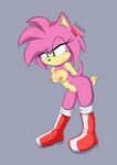 anthro boots boots_only breasts clothing female footwear footwear_only genitals looking_down mostly_nude navel nipples pussy shoes solo frost_norde sega sonic_the_hedgehog_(series) amy_rose eulipotyphlan hedgehog mammal 2021 absurd_res hi_res