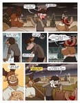 anthro antlers badger bathroom beard bottomwear brown_hair building canid canine canis clothing cloud collared_shirt comic date deer dialogue english_text eyewear facial_hair glasses group hair hat headgear headwear horn leo_(nardodraws) male mammal martin_(nardodraws) mature_male moose mustelid musteline nardodraws nervous nervous_smile new_world_deer night panicking pants plant rodney_(nardodraws) shirt sink sitting sky smile speech_bubble spiral_eyes standing text thought_bubble tom_(nardodraws) topwear tree wolf