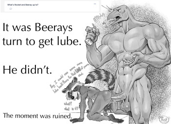 abs anal anal_penetration anthro anthro_on_anthro anthro_penetrated anthro_penetrating anthro_penetrating_anthro backsack ball_size_difference balls biceps biped deltoids dialogue duo erection foreskin genitals humanoid_genitalia humanoid_penis interspecies larger_male male male/male male_penetrated male_penetrating male_penetrating_male mismatched_genitalia mismatched_humanoid_penis mismatched_penis muscular muscular_anthro muscular_male nude one_eye_closed pecs penetration penile penile_penetration penis penis_in_ass penis_size_difference sex size_difference small_bottom_large_top smaller_male smaller_penetrated tail text vein veiny_penis tush_(artist) guardians_of_the_galaxy marvel beta_ray_bill rocket_raccoon korbinite mammal procyonid raccoon 11:8 absurd_res english_text hi_res