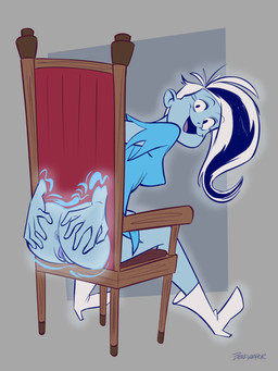 :3 anus blue_body blue_eyes blue_hair blue_skin boots bottomless butt clothed clothing female footwear genitals hair looking_at_viewer multicolored_hair not_furry shoes smile solo spread_butt spreading two_tone_hair vulva white_hair berryvapor ghoul_school hanna-barbera scooby-doo_(series) phantasma_(ghoul_school) ghost humanoid spirit absurd_res hi_res