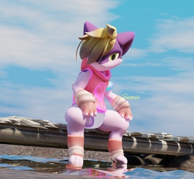 anthro armwear bracelet butt clothed clothing diaper diaper_fetish hair hoodie jewelry legwear long_hair male pose river sitting solo spreading teasing topwear unclean_diaper used_diaper using_diaper wearing_diaper snowie1_(artist) nintendo pokemon tyler_(shining_moon) generation_2_pokemon pokemon_(species) quilava 3d_(artwork) blender_(artwork) digital_media_(artwork) hi_res