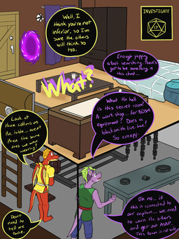 2_panel_comic 3_panel_comic 5_fingers 5_toes anthro basement bdsm_gear bed belt biped blue_bed blue_bottomwear blue_clothing blue_pants book bottomwear building card chain clothing coin collar container cup curtains d20 dialogue dice door door_handle dresser duo ellipsis fangs feet fingers furniture green_clothing green_eyes green_hair green_shirt green_topwear grin hair house humanoid_feet inside isometric ladder magic male membrane_(anatomy) membranous_wings multicolored_body multicolored_skin open_mouth orange_hair pants plantigrade playing_card portal purple_body purple_skin purple_tail question_mark red_belt red_body red_skin red_tail restraints scroll secret secret_room shirt smile speech_bubble standing stocks table tail teeth text toes tongue topwear treasure_chest trespassing tunic two_tone_body two_tone_skin white_belt window wings yellow_body yellow_clothing yellow_shirt yellow_skin yellow_topwear yellow_tunic fuze european_mythology mythology mangle_(fuze) rail_felflame_(fuze) dragon mythological_creature mythological_scalie scalie western_dragon 2024 3:4 comic digital_drawing_(artwork) digital_media_(artwork) english_text hi_res