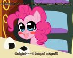 blue_eyes dialogue female food onigiri rice riceball solo text badumsquish friendship_is_magic hasbro my_little_pony pinkie_pie_(mlp) equid equine horse mammal pony english_text hi_res