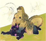 anal anal_penetration anthro anus ball_size_difference balls belly black_body blue_nipples bodily_fluids butt claws cum duo ear_piercing ear_ring erection fangs finger_claws fur genital_fluids genitals green_body hair hand_on_butt humanoid_genitalia humanoid_penis looking_at_another male male/male male_penetrated male_penetrating male_penetrating_male markings musclegut muscular muscular_anthro muscular_male nipple_piercing nipples nude onomatopoeia open_mouth pecs penetration penile penis penis_size_difference piercing pinned pinned_to_ground purple_body purple_fur purple_hair ring_piercing rough_sex sex size_difference slightly_chubby smile sound_effects sweat tail teeth text thick_thighs tongue tongue_piercing wings yellow_sclera zaflep jericho_(bloomako) mako_(bloomako) alligator alligatorid bat crocodilian mammal reptile scalie absurd_res digital_media_(artwork) hi_res