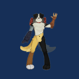 anthro black_body black_fur blue_body blue_eyes blue_fur bow_accessory bow_tie brown_eyes button_(fastener) button_navel crotch_tuft daww ear_clip featureless_crotch floppy_ears fluffy fluffy_chest freckles fur gesture grey_body grey_fur heterochromia male markings neck_bow orange_body orange_fur pawpads plushie plushie-like red_bow_tie seam_(sewing) smile smiling_at_viewer solo stitch_(sewing) tail tail_motion tailwag tuft waving waving_at_viewer white_body white_fur yellow_body yellow_fur cerberussenn miloh_(cerberussenn) animate_inanimate canid canine eldritch_being living_plushie mammal patchwork_creature 1:1 absurd_res alpha_channel hi_res signature