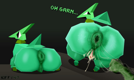 4_legs after_fisting anal_fluids animal_genitalia animal_vulva anus big_butt black_eyes bodily_fluids butt cum cum_in_vagina cum_inside disembodied_hand duo equine_genitalia equine_vulva female feral gaping gaping_anus genital_fluids genitals green_body green_tail happy huge_butt leaking leaking_cum leaking_vagina male male/female puffy_anus rear_view sloppy tail text vulva kiffy_(artist) garn47 drilly_(garn47) garn47_(character) drill_dragon garn_(species) 2025 3d_(artwork) absurd_res artist_name digital_media_(artwork) hi_res