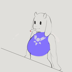 anthro areola big_breasts bodily_fluids breast_drop breasts clothed clothing clothing_lift drugs female hidden_buxom horn huge_breasts lactating marijuana mature_female milk nipples reveal shirt shirt_lift smoking smoking_marijuana solo topwear conditional_dnp kinkykong deltarune fair_argument_(meme) undertale undertale_(series) toriel boss_monster_(undertale) bovid caprine goat mammal 1:1 2d_animation animated frame_by_frame meme
