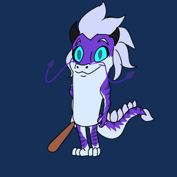anthro blue_eyes horn male solo stripes tail whiskers vissiny15 disney mythology raya_and_the_last_dragon cosmic_(twilightv0ids) tung_tung_tung_sahur bat dragon mammal mythological_creature mythological_scalie scalie