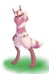 anthro fluffy fluffy_tail fur looking_at_viewer male pink_body pink_fur simple_background solo tail thick_thighs the_frosty_chemist nintendo pokemon furret generation_2_pokemon generation_4_pokemon hybrid lucario mammal pokemon_(species) shiny_pokemon 2:3 absurd_res hi_res