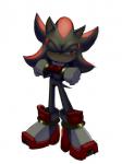 anthro biped black_body black_fur clothing crossed_arms footwear fur gloves handwear male one_eye_closed red_body red_eyes red_fur shoes simple_background solo standing white_background kalk427 sega sonic_the_hedgehog_(series) shadow_the_hedgehog eulipotyphlan hedgehog mammal hi_res