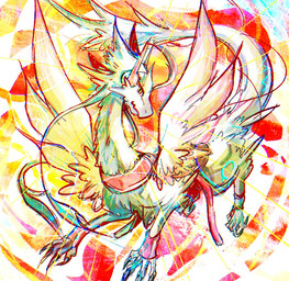 claws clothing ear_tuft electronics feathered_wings feathers female feral footwear headphones pink_wings quadruped saddle solo tail tail_feathers tuft white_body wings yellow_eyes shinda_(artist) maimai mythology sega cuelebre_(maimai) dragon mythological_creature mythological_scalie scalie serpentine_dragon