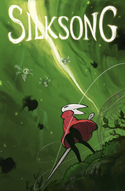 ambiguous_gender biped black_body black_legs cloak cloak_only clothed clothing feral flying group holding_melee_weapon holding_object holding_weapon hornet's_needle leaf looking_up melee_weapon monotone_cloak moss outside plant red_cloak red_clothing solo_focus standing text thread weapon white_head white_text wide_hips wings hibaneim hollow_knight:_silksong hollow_knight_(franchise) team_cherry hornet_(hollow_knight) aknid arthropod mossmir 2025 english_text hi_res