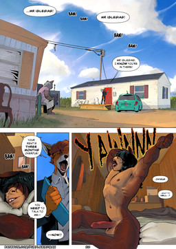 air_tank anthro balls bed bicycle black_hair blue_sky brown_body brown_fur clipboard clothing cloud dialogue door duo erection female foreskin fox_tail fur furniture gap_teeth genitals green_car hair hair_over_eyes heavy_truck knocking_on_door landscape large_male long_hair lying lying_on_bed male male_focus morning_stretch morning_wood muscular muscular_male nipples nude nude_male on_bed open_mouth orange_body orange_fur orange_hair penis pink_clothing pink_shirt pink_topwear professional_clothes red_door scenery semi-trailer_truck shirt sky sleeping sleeping_nude smile solo speech_bubble stretching suit_jacket tall_male teeth text tongue tongue_out tooth_gap topwear trailer_(vehicle) trailer_park truck vehicle waking_up yawn yawning_position yelling yelling_at_another purplebirdman ricky_(purplebirdman) canid canine equid equine fox horse mammal 2025 comic digital_drawing_(artwork) digital_media_(artwork) english_text