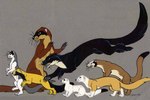 ambiguous_feral ambiguous_gender angry black_body black_claws black_eyes black_fur black_nose black_tail blue_eyes brown_body brown_fur cheek_tuft claws countershade_neck countershade_torso countershading curious digitigrade dipstick_tail facial_tuft feet feral fur grey_background group hindpaw jumping long_body long_tail looking_forward markings multicolored_body multicolored_fur open_mouth paws quadruped running serious sharp_teeth simple_background species_sheet tail tail_markings tan_body tan_fur teeth toe_claws tongue tuft two_tone_body two_tone_fur whiskers white_body white_fur yellow_body yellow_fur roz_gibson jack_salem gulonine mammal marten mustelid musteline sable_(marten) species_request stoat true_musteline weasel 2006 signature traditional_media_(artwork) male_(lore)