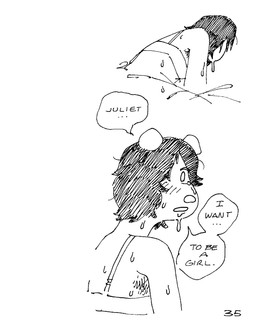 anthro armpit_hair blush bodily_fluids body_hair bra clothed clothing crossdressing crying cum cumshot dialogue ejaculation eyebrows genital_fluids hair lingerie looking_back male page_number round_ears round_nose solo speech_bubble sweat tears text underwear gaydottiff ash_(gaydottiff) mammal mouse murid murine rodent 2024 black_and_white comic english_text hi_res monochrome trans_(lore) trans_woman_(lore)