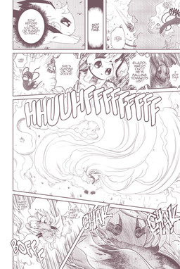 8_panel_comic ambiguous_gender anthro beak cheek_spots claws cloak clothing detailed_background dialogue ellipsis exclamation_point eyebrows feet feral flying fur group inner_ear_fluff mask motion_lines mouth_closed open_mouth question_mark questioning_ellipsis scarf sound_effects speech_bubble talking_to_another talons text toes tuft wings umikit nintendo pokemon pokemon_mystery_dungeon spike_chunsoft gladdiop_(aots) koko_(aots) muro_(aots) altaria generation_2_pokemon generation_3_pokemon generation_5_pokemon petilil pichu pokemon_(species) zangoose comic english_text monochrome female_(lore)
