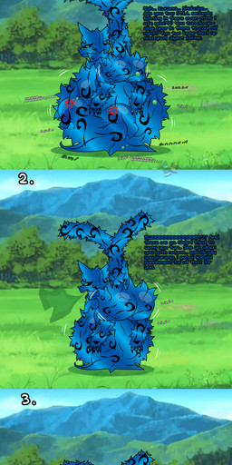 butt female feral male text vore weight_gain fancy_blue naruto kurama matatabi_(naruto) canid canine domestic_cat felid feline felis fox fox_spirit mammal absurd_res english_text hi_res