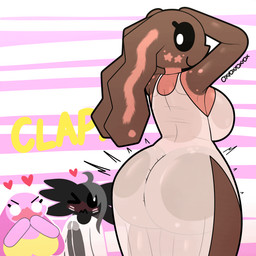 animated_gif anthro ass_clapping big_breasts big_butt big_penis blush bodily_fluids bouncing_breasts bouncing_butt breasts bubble_butt butt clothed clothed_anthro clothed_female clothed_male clothing cum dark_sclera dress ejaculation emanata female female_anthro genital_fluids genitals group heart_symbol huge_butt huge_penis jumping long_ears male male_anthro onomatopoeia penis shirt simple_background smile sound_effects surprised text topwear translucent trio twerking white_clothing white_shirt white_topwear yellow_clothing yellow_shirt yellow_topwear oxyoxyoxyox cinnamon_(oxyoxyoxyox) licorice_(oxyoxyoxyox) marshmallow_(oxyoxyoxyox) amphibian aquatic axolotl lagomorph leporid mammal mole_salamander rabbit salamander 1:1 2025 2d_animation animated digital_media_(artwork) hi_res loop short_playtime signature