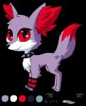 ambiguous_gender clothing collar color_swatch feet feral fur gloves handwear hindpaw paws purple_body purple_fur red_body red_eyes red_fur side_view simple_background smile solo transparent_background vibrantechoes nintendo pokemon canid canine fennekin generation_6_pokemon mammal pokemon_(species) shiny_pokemon 2014 alpha_channel model_sheet