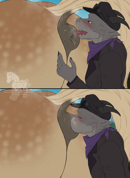 ambiguous_feral ambiguous_gender anal anal_penetration anthro anthro_on_feral anthro_rimming anthro_rimming_feral anus bestiality big_butt black_horn blue_eyes blush bodily_fluids butt claws clothed clothing deep_rimming duo equine_anus eyes_closed face_in_ass feral feral_rimmed finger_claws fingers fur goggles_on_headwear grey_body horn interspecies jacket licking looking_at_anus male male/ambiguous male_anthro male_rimmed male_rimming male_rimming_male musk musky_butt muzzle_in_anus neckwear open_mouth oral penetration puffy_anus rimming rimming_male saliva saliva_on_anus sex smile snout_fuck snout_in_ass tail text tongue tongue_out topwear fenn.perrox remy_(wulfer) equid equine horse kobold mammal reptile scalie 2025 absurd_res artist_name comic dated digital_drawing_(artwork) digital_media_(artwork) flat_colors hi_res huge_filesize signature url watermark male_(lore)