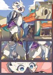 anthro anus backsack balls beak belly blush breath butt censor_bar clothed clothing crossdressing embarrassed feathers flaccid genitals gerudo_outfit group ineffective_clothing male penis perineum public skimpy solo_focus spiral_eyes thick_thighs translucent translucent_clothing white_body white_feathers wide_hips young bigoyatsu nintendo the_legend_of_zelda tulin_(tloz) avian rito absurd_res censored hi_res right_to_left