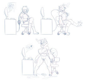 anthro base_two_layout basic_sequence bottomless breasts clothed clothing computer electronics female genitals hair human_to_anthro inflatable living_sex_toy sex_toy_transformation solo species_transformation three_frame_image three_frame_sequence transformation transformation_mechanism transformation_sequence transformation_through_technology two_row_layout vulva wide_hips alphax10 animate_inanimate canid canine canis domestic_dog human husky living_inflatable living_sex_doll mammal nordic_sled_dog spitz monochrome sequence sketch