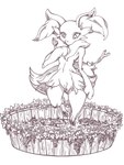 anthro eyebrows eyelashes female fluffy fluffy_tail food fruit fur grape inner_ear_fluff leaf looking_down paws plant pupils simple_background solo standing stick stick_in_tail tail tuft water white_background wood umikit nintendo pokemon braixen generation_6_pokemon pokemon_(species) 2016 digital_media_(artwork) hi_res