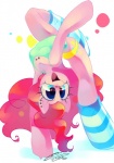 anthro anthrofied blue_eyes cloth clothing cutie_mark female footwear fur hair legwear long_hair looking_at_viewer piercing pink_body pink_fur pink_hair smile socks solo tail iopichio friendship_is_magic hasbro my_little_pony pinkie_pie_(mlp) earth_pony equid equine horse mammal pony 2012 hi_res