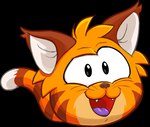 ambiguous_gender cat_eared_creature fangs looking_at_viewer open_mouth simple_background solo teeth toony transparent_background unknown_artist club_penguin cat_puffle puffle alpha_channel full-length_portrait hi_res official_art portrait