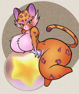 anthro big_breasts breasts countershading featureless_breasts female looking_at_viewer nude solo thick_thighs leptail kirby_(series) kirby_and_the_forgotten_land nintendo clawroline felid leopard mammal pantherine hi_res