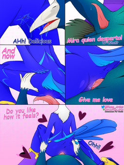 ambiguous_fluids anthro anus avian_feet beak blue_body blue_feathers bodily_fluids butt butt_grab close-up cunnilingus duo erection feathers feet female genital_fluids genitals hand_on_butt hands_behind_back legs_up licking male male/female nude open_beak open_mouth oral penetration penetration_close-up penetration_from_behind penile penile_penetration penis penis_in_vagina sex tail tail_feathers tail_grab tongue vaginal vaginal_fluids vaginal_penetration vulva white_body white_feathers pluma_artist nintendo pokemon birdie_(kindle) avian generation_9_pokemon humanoid pokemon_(species) quaquaval absurd_res hi_res