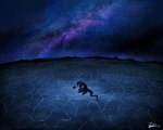 ambiguous_gender anthro detailed_background electronics extension_cord galaxy landscape night radio salt salt_flat sky skyscape solo star starry_sky dirtypaperjoe reptile scalie snake 2025 5:4 absurd_res digital_media_(artwork) digital_painting_(artwork) hi_res painting_(artwork)