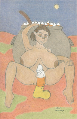 anthro areola big_breasts breasts brown_body brown_fur brown_hair candy candy_corn candy_corn_pattern dessert dildo female food fur hair nipples nude nude_anthro nude_female outside sex_toy solo spreading yellow_eyes lobar ka_sarra mammal porcupine rodent colored_pencil_(artwork) colored_sketch flat_colors hi_res sketch traditional_media_(artwork)