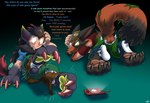 claws clothing cursed footwear forced male pawpads paws possession ripping shoes takeover tearing text transformation catmonkshiro nintendo pokemon generation_5_pokemon generation_8_pokemon pokemon_(species) thievul zoroark absurd_res english_text hi_res