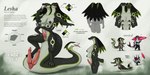 anthro anus big_breasts black_sclera breasts chibi digitigrade duo eyewear fin genitals gills glasses green_eyes herm intersex living_tail multi_arm multi_breast multi_genitalia multi_head multi_limb multi_penis multi_pussy nude penis pussy scar simple_background snake_hood solo surfboard tail tail_head tail_mouth text unusual_anatomy unusual_tail litehase hase_(litehase) lesha_(litehase) fish marine reptile scalie shark snake absurd_res english_text hi_res model_sheet