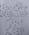 anthro fellatio female genitals humanoid_genitalia male male/female oral penile penis sex sayuri_draws_uwu canid canine canis dalmatian deer domestic_dog mammal new_world_deer reindeer black_and_blue comic hi_res monochrome traditional_media_(artwork)