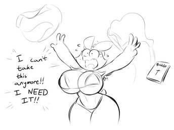 anthro areola areola_slip aroused big_breasts bodily_fluids breasts clothing cross drooling eyebrows female hair horn huge_breasts narrowed_eyes open_mouth saliva small_tail solo swimwear tail teeth_showing text thick_thighs two-piece_swimsuit undressing_self wide_hips averyshadydolphin bible mythology yaojou dragon jou mythological_creature mythological_scalie scalie 2017 digital_drawing_(artwork) digital_media_(artwork) english_text monochrome sketch unavailable_at_source