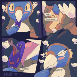 anthro blush blush_lines dialogue duo female food food_fetish food_play male male/female masturbation oral_vore popsicle popsicle_melting speech_bubble text tongue tongue_out trapped vaginal vore scalesack_(hex) hemlock_(scalesack) merle_(bxxpie) aquatic avian bird leopard_seal mammal pinniped seal 1:1 absurd_res comic english_text hi_res