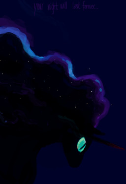 blue_background dark female feral horn pupils simple_background slit_pupils solo text wings geten sponsz friendship_is_magic hasbro my_little_pony mythology nightmare_moon_(mlp) equid equine mammal mythological_creature mythological_equine winged_unicorn 2013 bust_portrait dark_theme digital_media_(artwork) english_text hi_res portrait