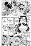 2018 angry anthro assisted_exposure blush breasts butt canid canine clothing comic cookie_(furryfight_chronicles) daigaijin dialogue embarrassed english_text female fox full_cleavage furryfight_chronicles greyscale heart_symbol humiliation inner_boob jumpsuit kalita_(furryfight_chronicles) koala lagomorph leotard leporid mammal marsupial monochrome muko profanity rabbit rodent sciurid speech_bubble text tree_squirrel unzipped_jumpsuit vombatiform zipper zipper_down zipper_jumpsuit