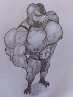 abs anthro barazoku bottomwear bulge bulge_under_clothes clothed clothing fangs feet harness loincloth loincloth_only male muscular muscular_anthro muscular_male nipples solo teeth topless vein veiny_muscles pinumontbalou mortal_kombat reptile_(mortal_kombat) reptile scalie hi_res