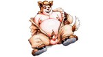 16:9 absurd_res animal_humanoid balls barf_the_mawg belly big_belly brown_body brown_fur canid canid_humanoid canine canine_humanoid clothed clothing dog_humanoid eyebrows fur genitals hi_res humanoid humanoid_genitalia humanoid_penis male mammal mammal_humanoid mawg moobs navel nipples overweight overweight_humanoid overweight_male penis peterdamart pubes simple_background solo spaceballs tail white_background widescreen