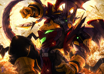 anthro armor bottomwear clothing gloves handwear leg_belt loincloth male solo tail wings thanat_buddawong bandai_namco digimon mythology mangmuang_(character) arresterdramon digimon_(species) dragon mythological_creature mythological_scalie scalie hi_res