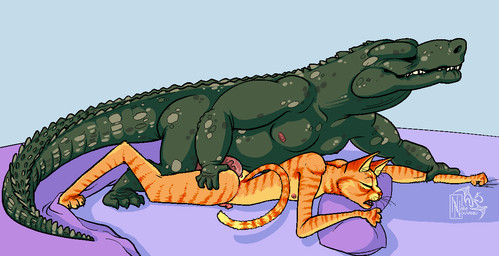 anal anal_penetration anthro anthro_on_anthro anus duo erection genitals holding_down male male/male male_penetrated male_penetrating male_penetrating_male penetration penile_spines penis pinned sex size_difference slightly_chubby natenouveau alligator alligatorid crocodile crocodilian domestic_cat felid feline felis mammal reptile scalie tabby_cat aliasing digital_media_(artwork)