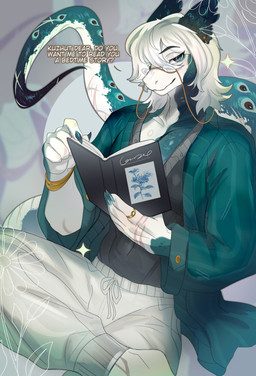 anthro biped bottomwear claws clothed clothed_anthro clothed_male clothing eyewear fingers front_view fully_clothed fully_clothed_anthro glasses hair looking_at_viewer male simple_background sitting smile solo tail topwear amethystdust mythology dragon mythological_creature mythological_scalie scalie 2026 digital_drawing_(artwork) digital_media_(artwork) hi_res