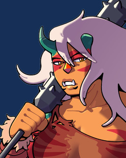 2_horns breasts broken_horn clothed clothing female gem gem_nose hair horn muscular muscular_female not_furry orange_body orange_skin shirt solo teeth topwear tusks white_hair discount-supervillain asian_mythology cartoon_network east_asian_mythology japanese_mythology mythology steven_universe steven_universe:_future jasper_(steven_universe) alien alien_humanoid demon gem_(species) humanoid jasper_(gem_species) mammal oni quartz_(gem_species) uncorrupted_gem yokai 4:5 alpha_channel digital_media_(artwork)