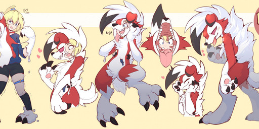 anthro bound duo encasement female goo_transformation heart_symbol hypnosis hypnotic_eyes mind_control oral oral_penetration penetration penis_in_mouth plushie scared takeover text transformation transformation_sequence starbow nintendo pokemon animate_inanimate generation_7_pokemon goo_creature human living_plushie lycanroc mammal midnight_lycanroc pokemon_(species) absurd_res hi_res