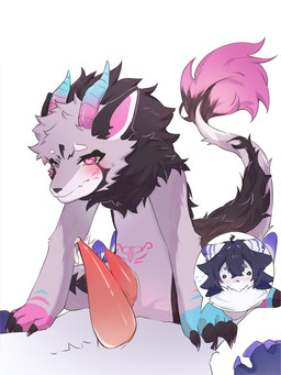 age_difference ahegao animal_genitalia animal_penis anthro anthro_on_feral bestiality blush duo erection feral fur genitals heart_eyes heart_symbol horn imminent_sex larger_sub looking_pleasured male male/male nervous nude older_on_young penis sex size_difference submissive tail tattoo wings young appledogg mythology avian bird dragon furred_dragon furred_scalie mythological_creature mythological_scalie scalie 3:4 absurd_res hi_res