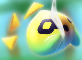 ambiguous_gender bodily_fluids confusion cum cum_on_face curious feral genital_fluids glistening glistening_body green_body not_furry not_furry_focus open_mouth solo yellow_body spicymeat echoes_of_wisdom nintendo tri_(tloz) fairy waddling_head absurd_res digital_media_(artwork) hi_res
